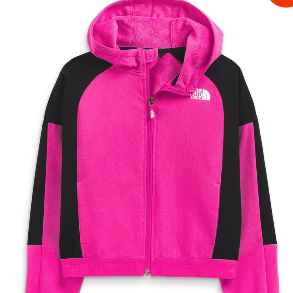 NWT THE NORTH FACE TEKWARE FULLZIP HOODIE Jacket GIRLS Large 14/16 Pink Black